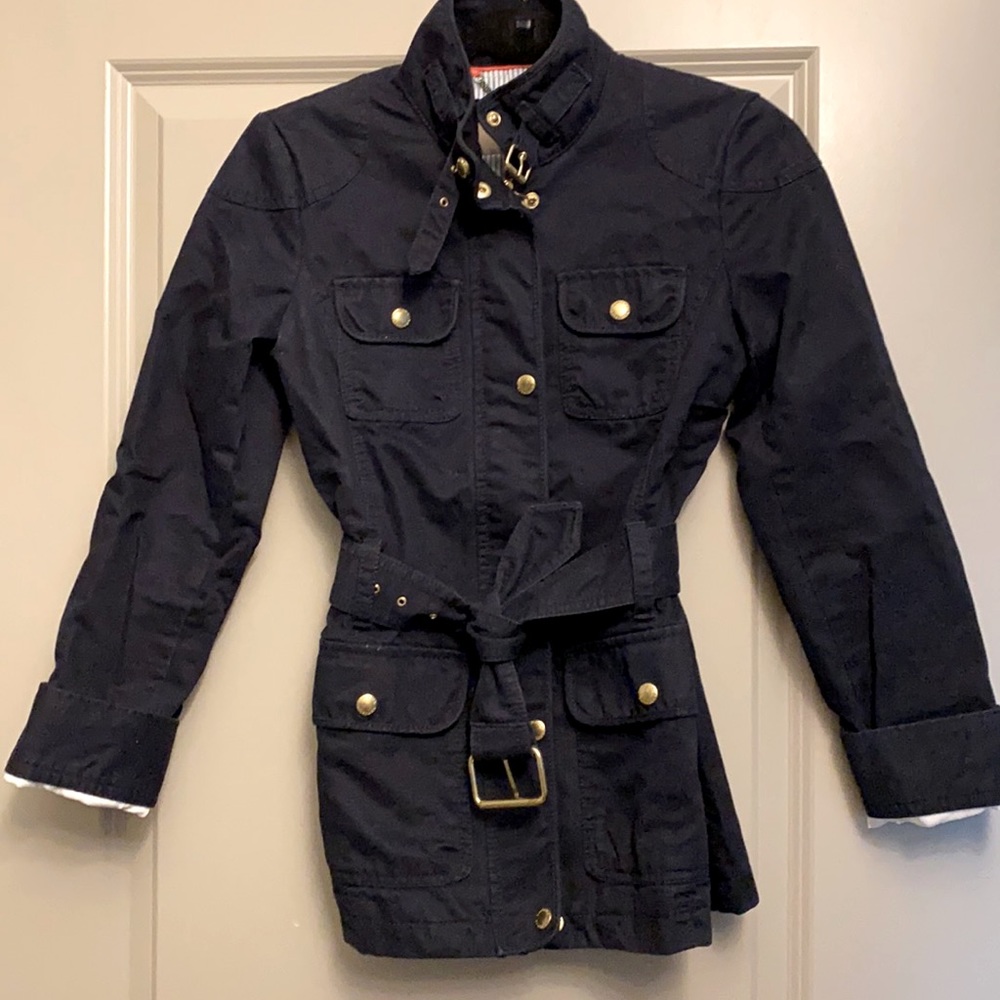 Banana Republic XS navy short trench coat